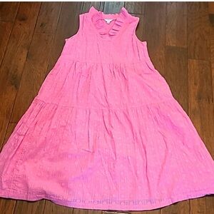 Crown & Ivy pink sleeveless midi length dress size Large